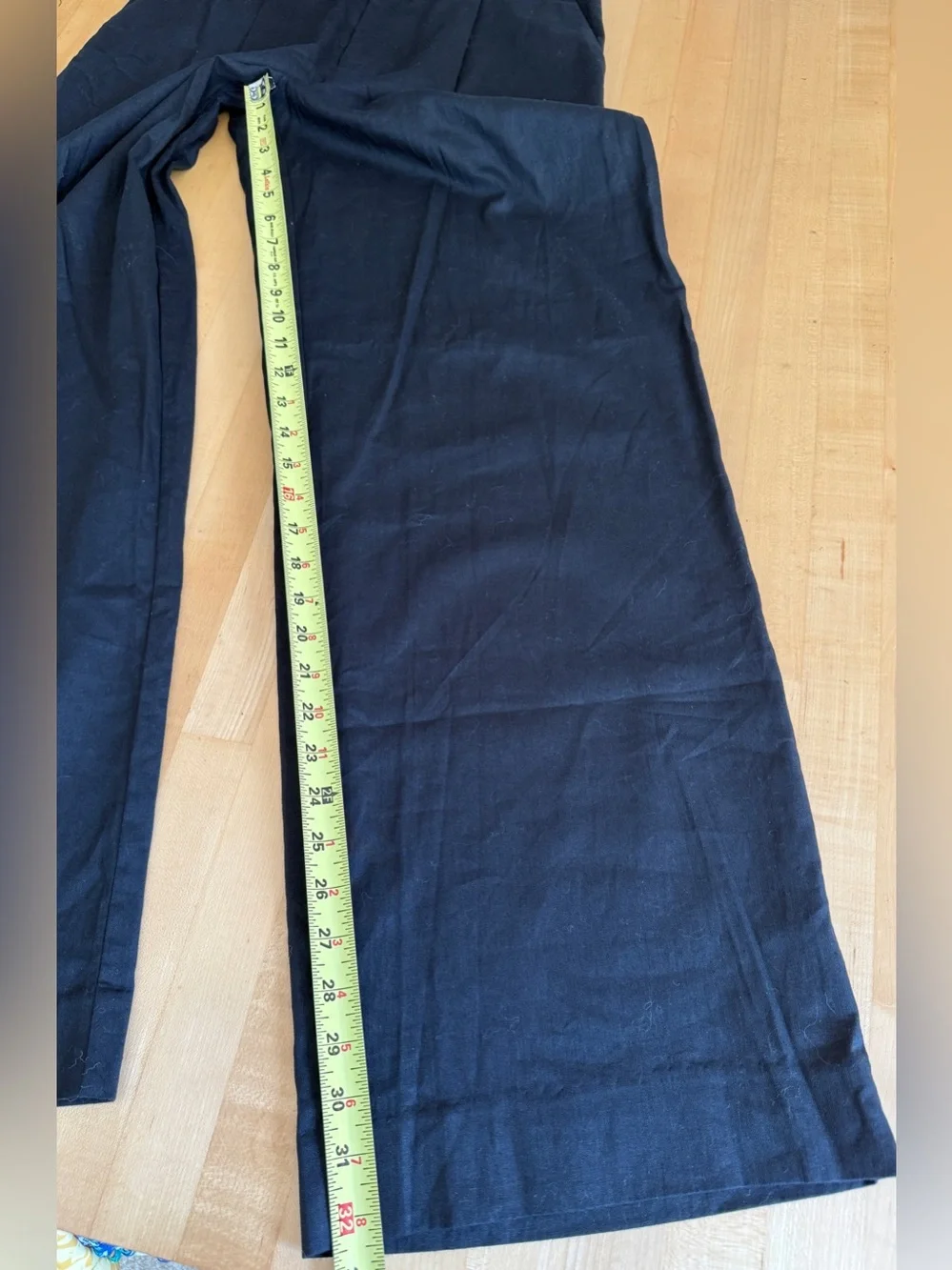 NWT* BANANA REPUBLIC BLACK HIGH RISE WIDE LEG LINEN BLEND PANT *NEW SIZE 8 x 32”